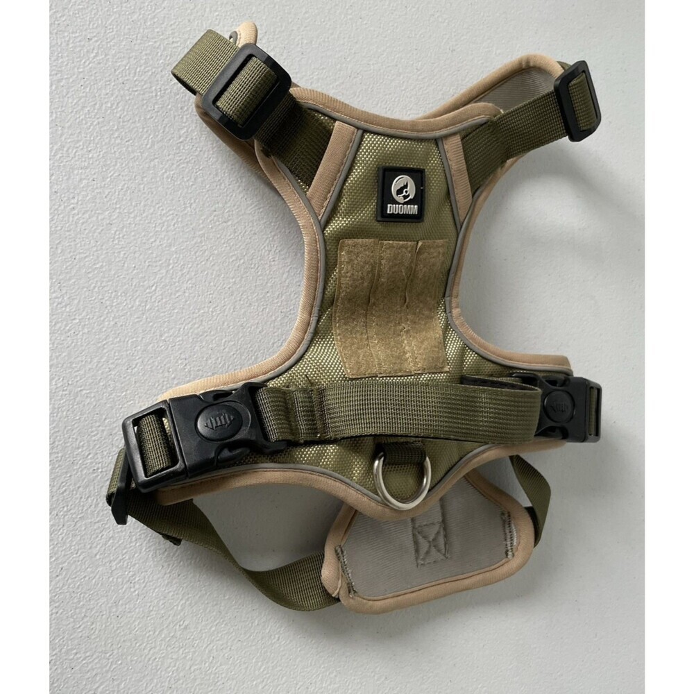 Duomm Dog Harness Utility Pet Supportive Comfort Green Brown Size Medium - Picture 2 of 7
